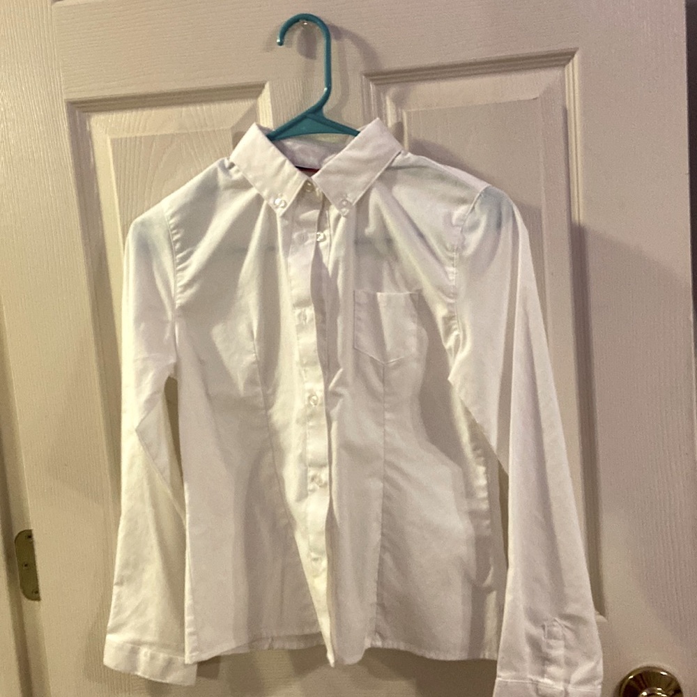 French Toast all white button down